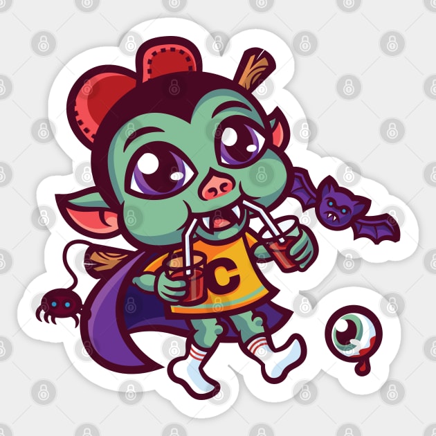 Cute Vampire Sticker by BeataObscura